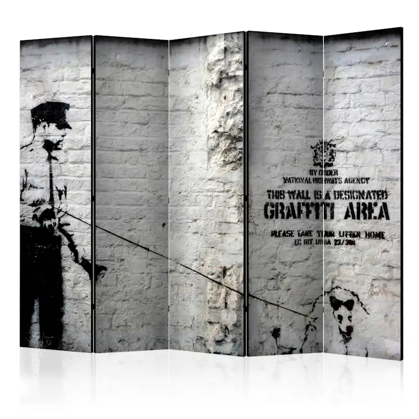 Rumsavdelare Skärmvägg Arkiio Banksy Graffiti Area II 225x172 cm