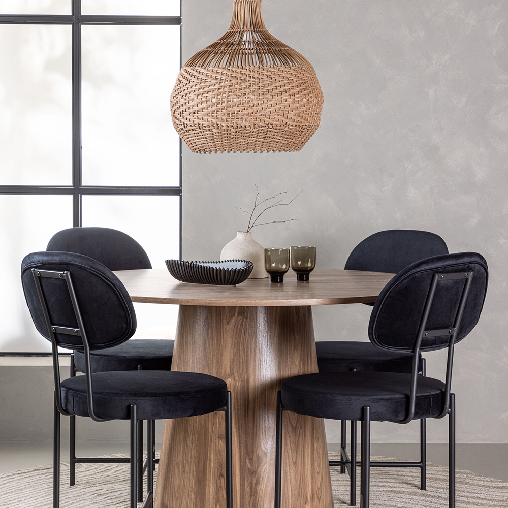 Matgrupp Venture Home Lanzo Runt Matbord Ø120 cm & 6 Stella Stolar