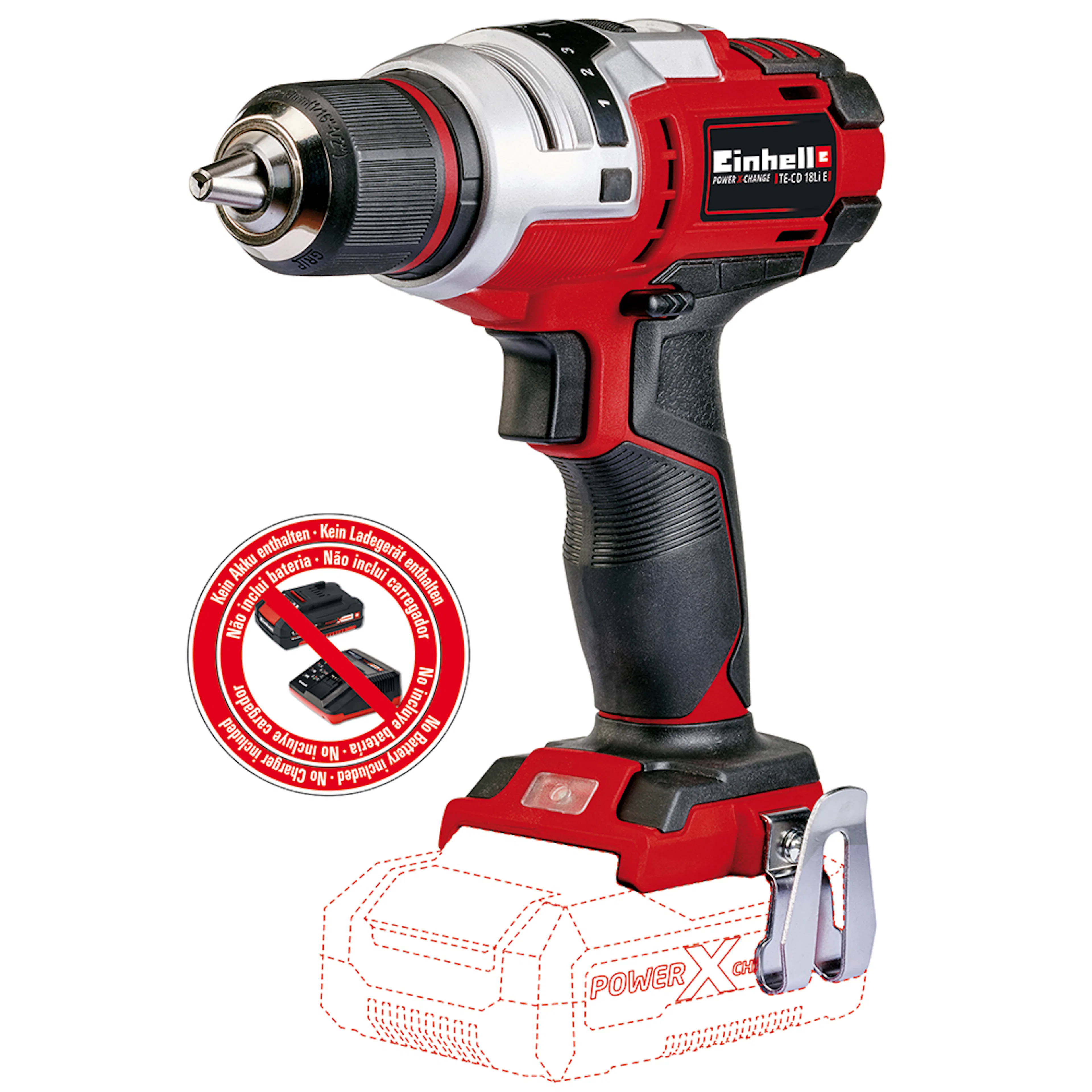 Borrskruvdragare Einhell TE-CD 18 Li-E Solo