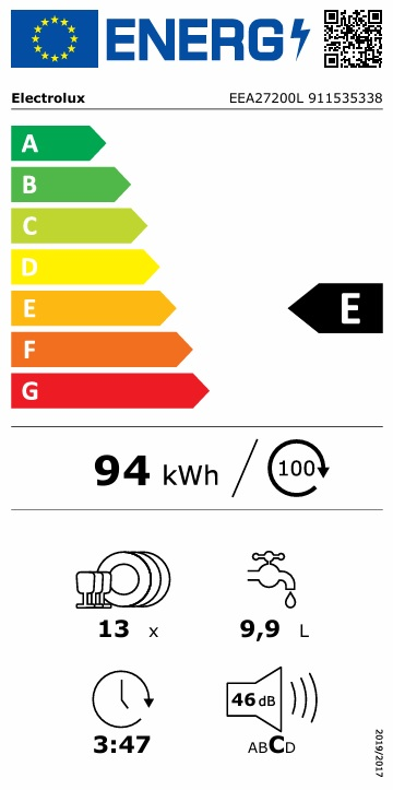 Integrerad Diskmaskin Electrolux EEA27200L med AirDry