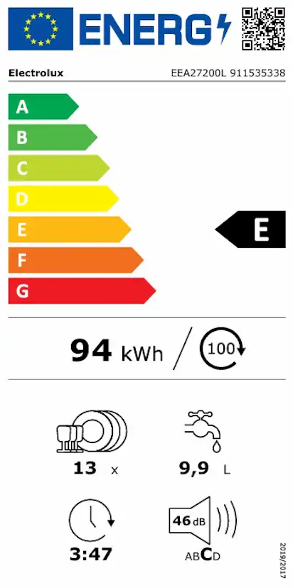 Integrerad Diskmaskin Electrolux EEA27200L med AirDry