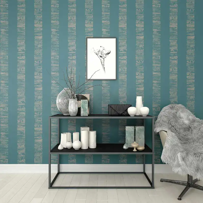 Tapet Boutique Randig Metallic Effekt 104268