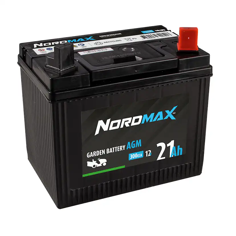 Batteri Nordmax Trädgård 12V 21Ah 300A U1R