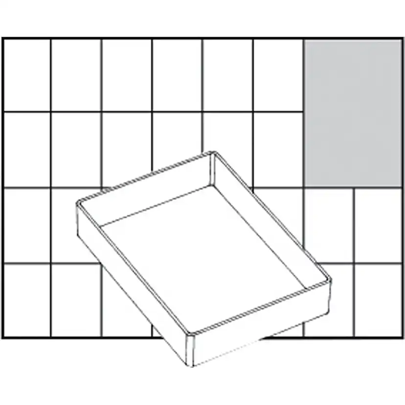 Lådinsats Raaco Nr. A71 Low H24 mm Stl 109x79 mm 1 St