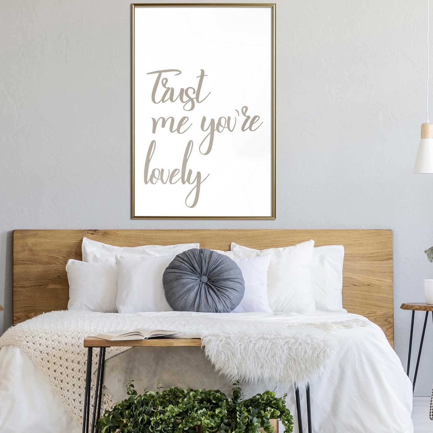 Affisch - Trust Me You're Lovely [Poster] 20x30 Guld ram, 20x30 cm
