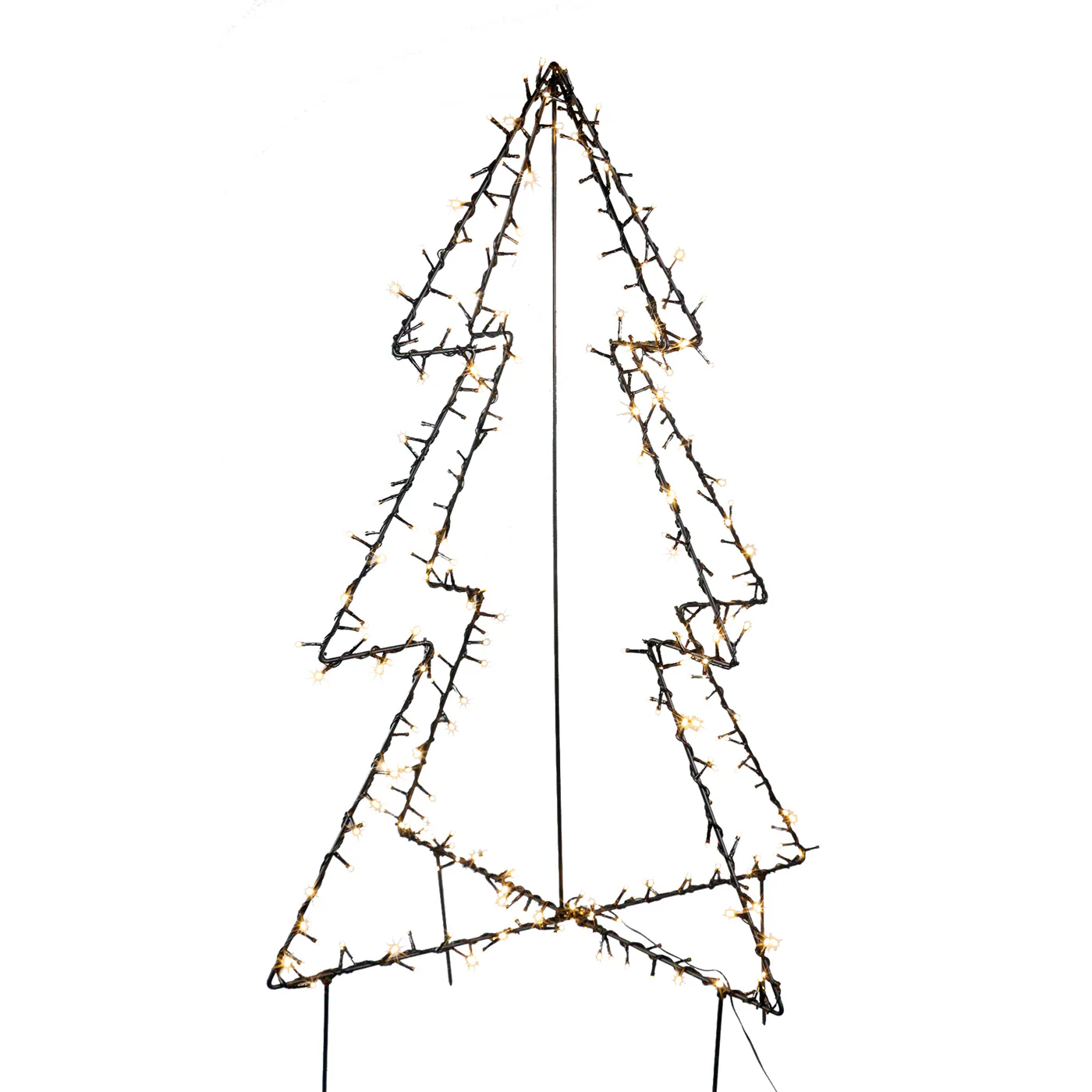Metaljulgran Nordic Winter 120 cm med 130 st LED-Lampor