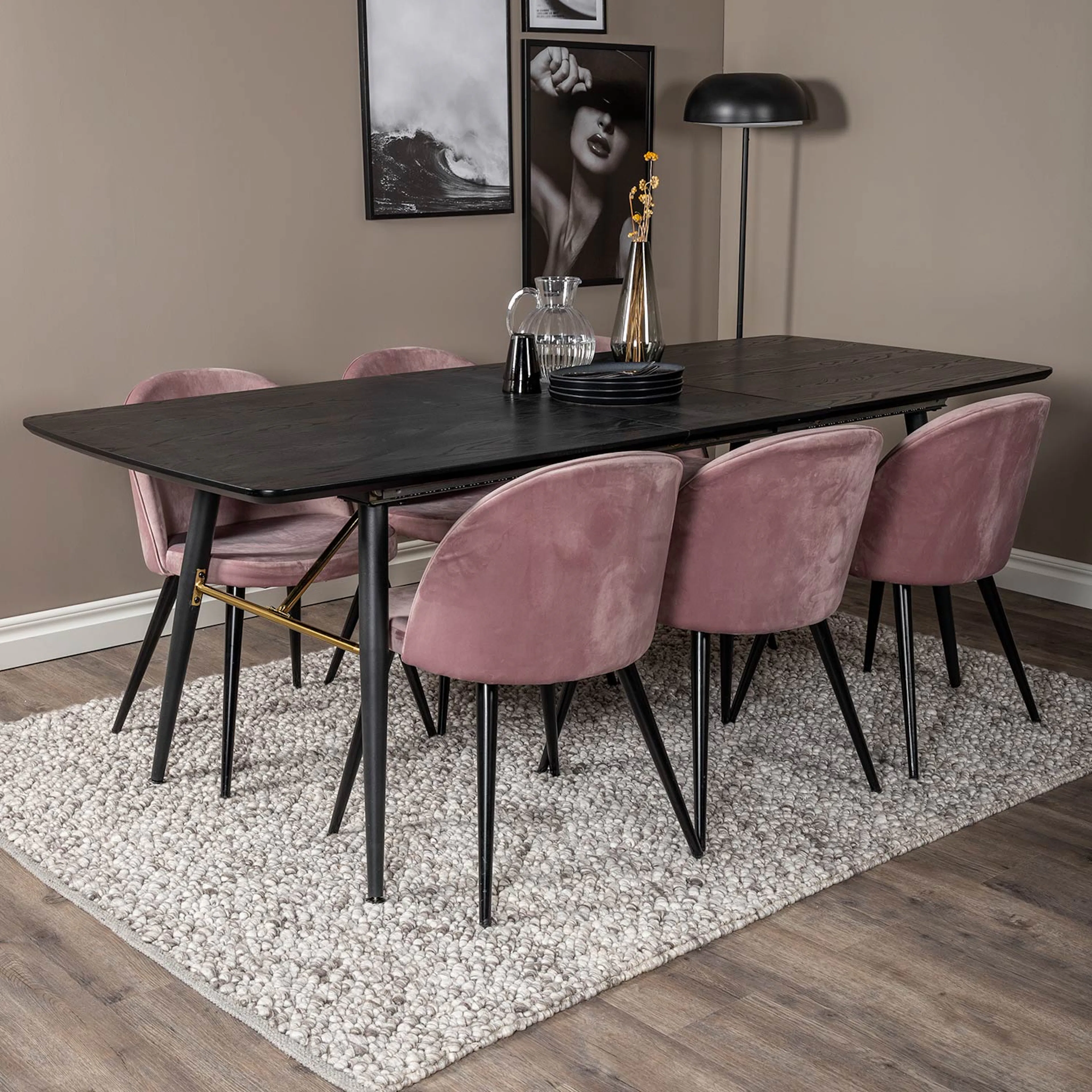 Svart/Rosa