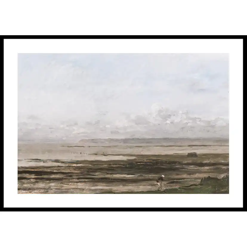Poster Gallerix Beach At Ebb Tide By Charles-François Daubigny