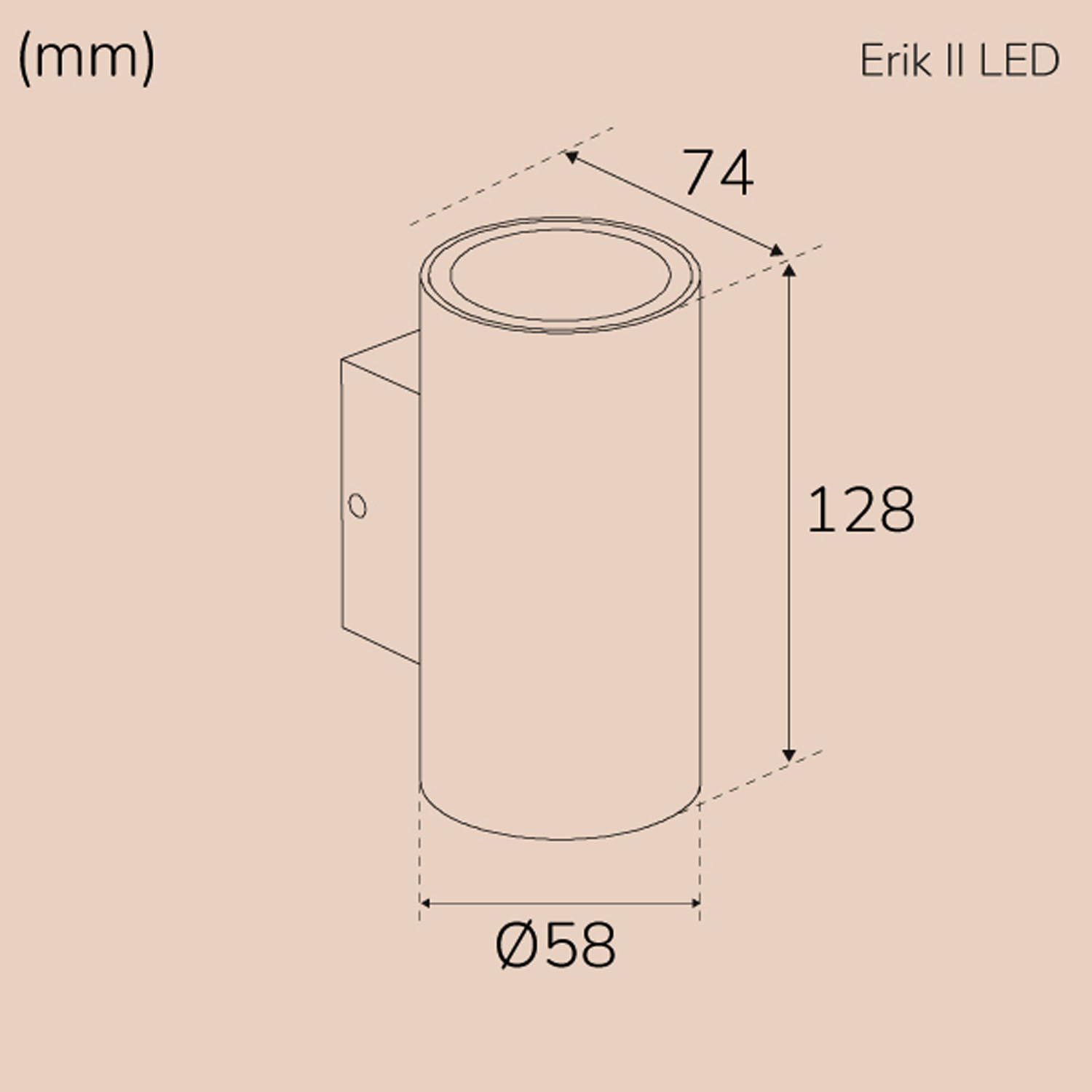 Väggarmatur Llitt Erik II LED IP65 3000K 6W 494lm - Utomhusbelysning