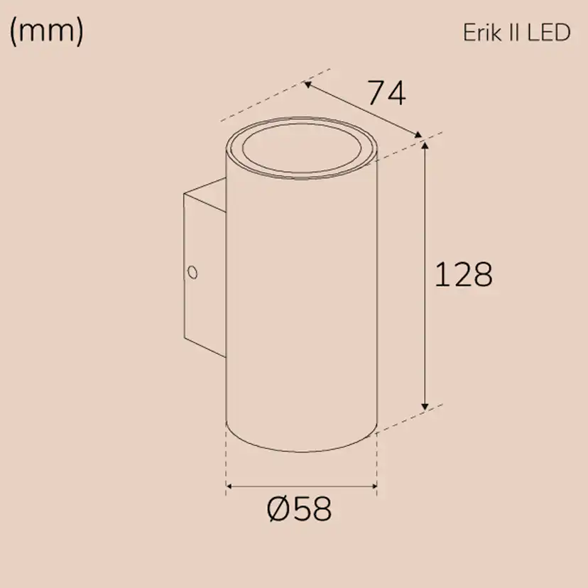 Väggarmatur Llitt Erik II LED IP65 3000K 6W 494lm - Utomhusbelysning