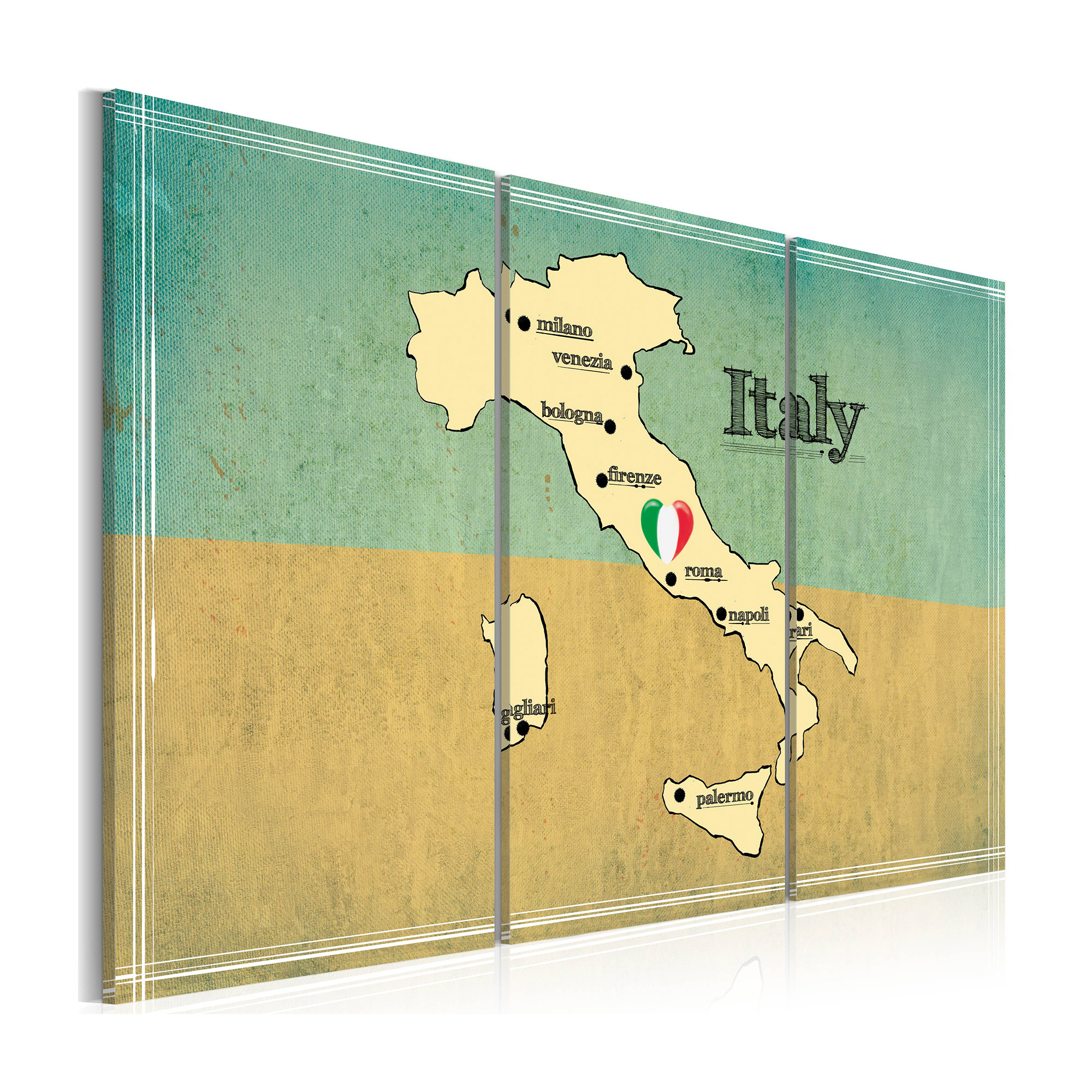 Tavla Arkiio Hjärtat Av Italien Triptyk