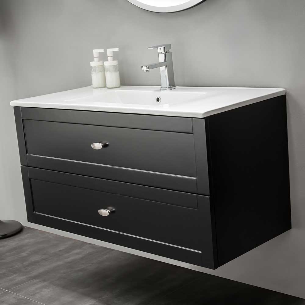 Tvättställsskåp Bathlife Salig 1000 Svart 1000 mm, Enkel