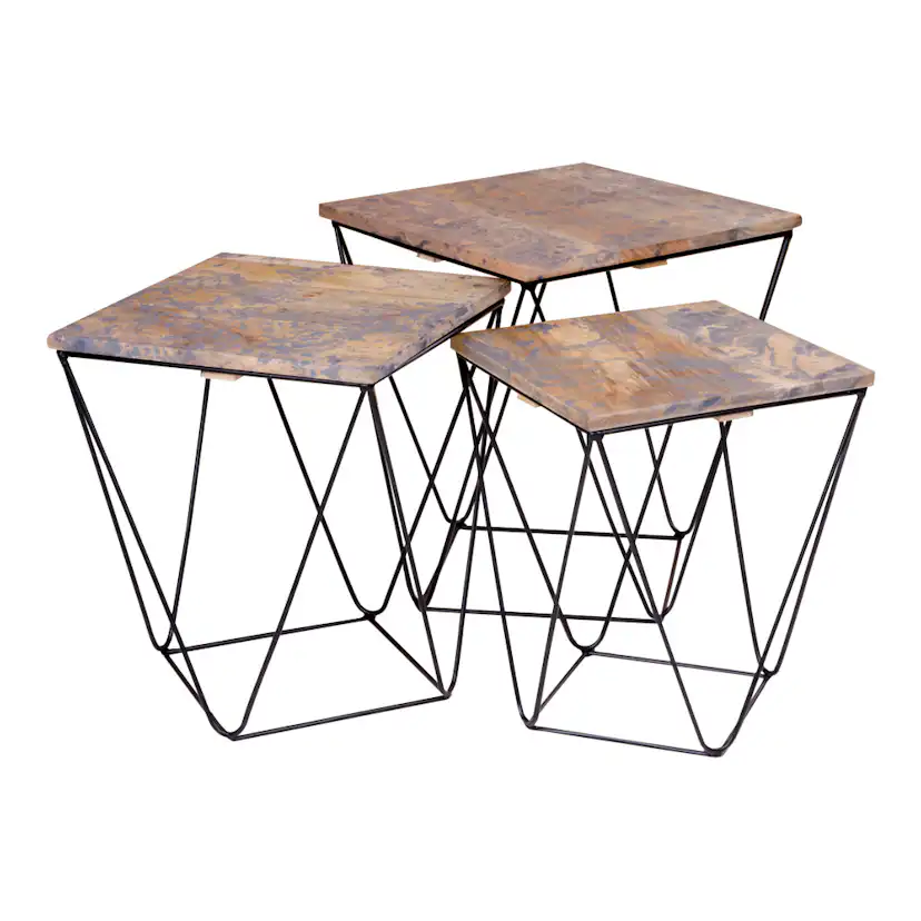 Sidobord House Nordic Ranchi Set om 3