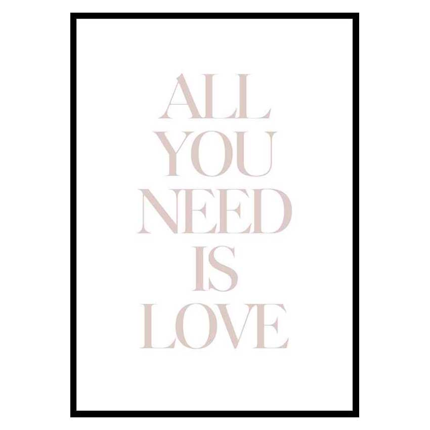 Poster Gallerix All You Need Is Love
