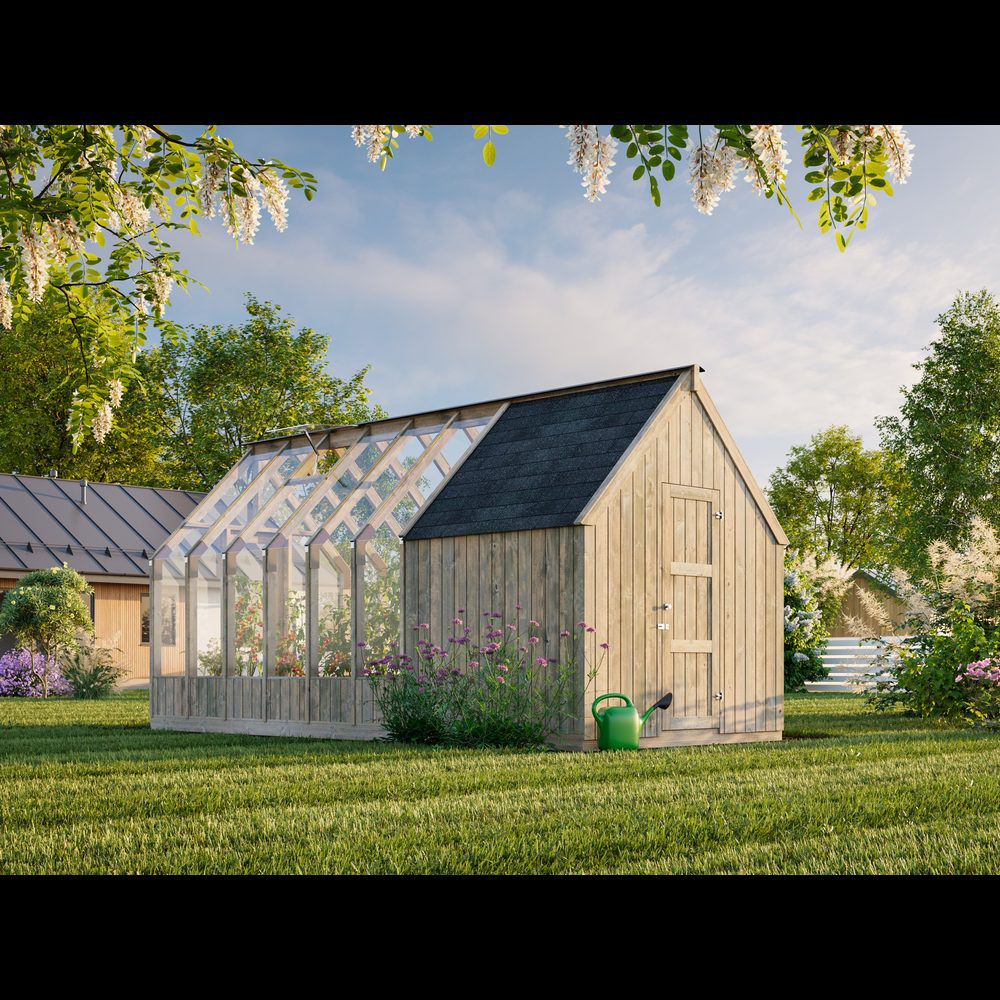 Växthus Palmako Emilia 13,1 m² (inv. 8,2+4,0 m²)