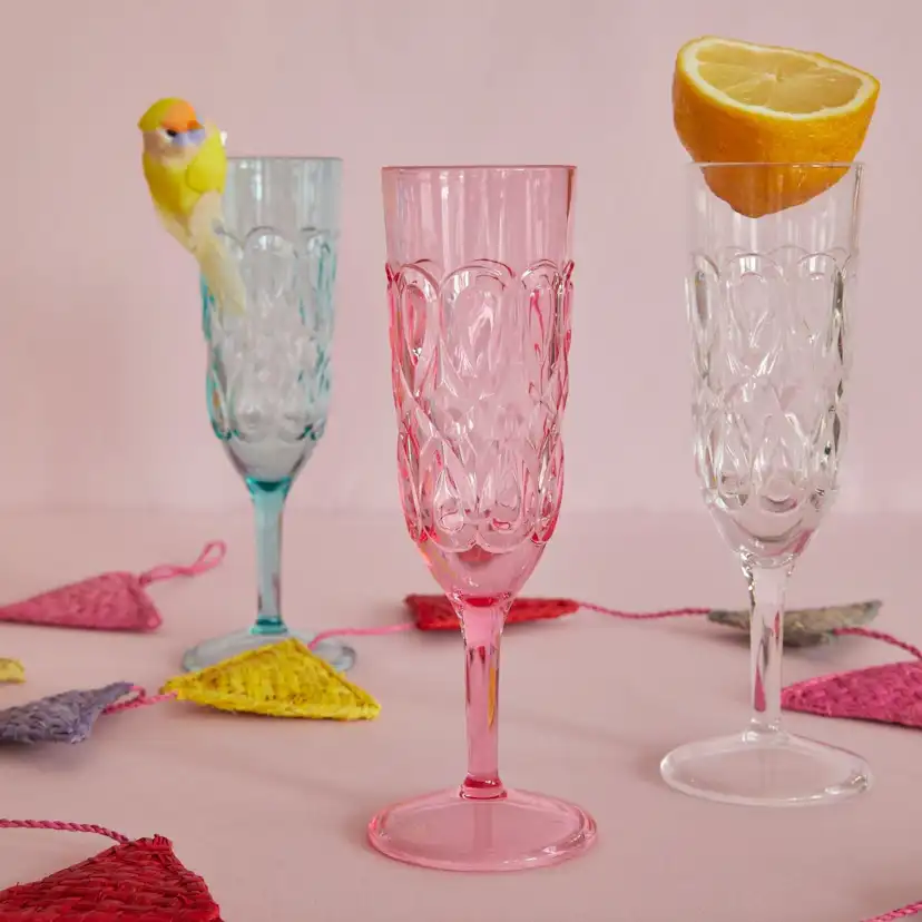 Champagneglas Rice Akryl Transparent