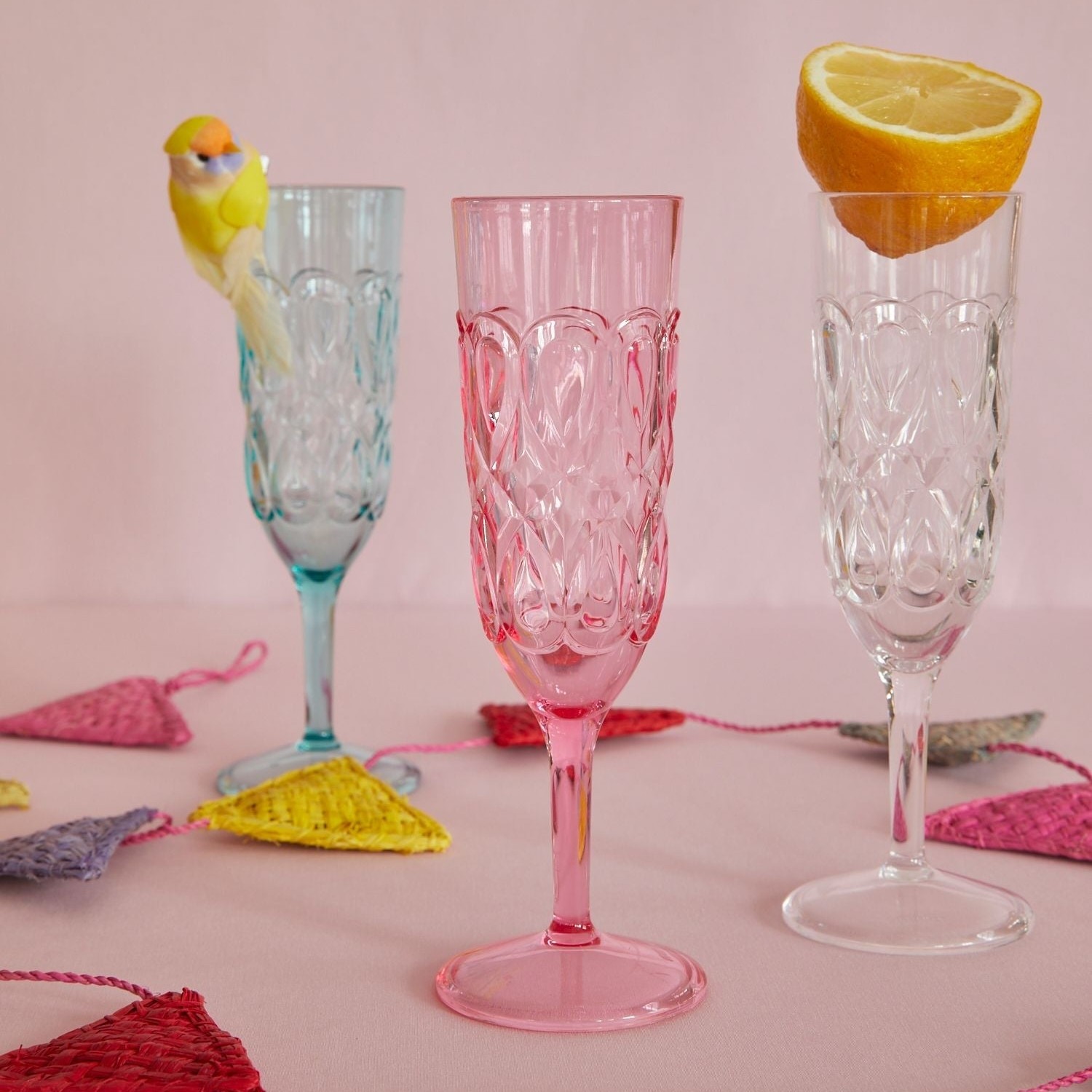 Champagneglas Rice Akryl Transparent