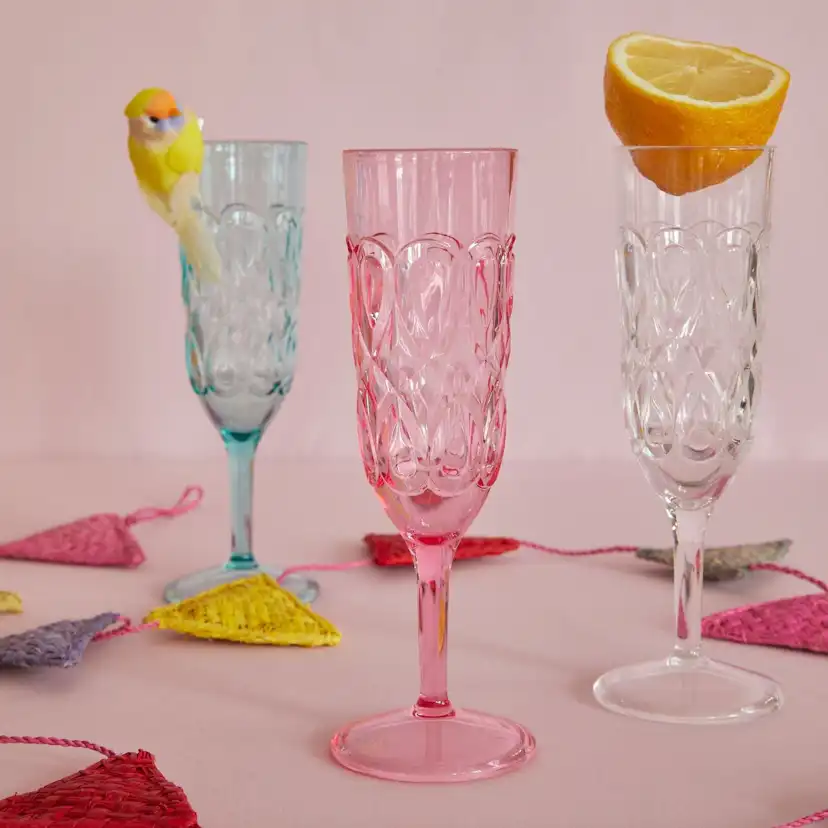 Champagneglas Rice Akryl Transparent
