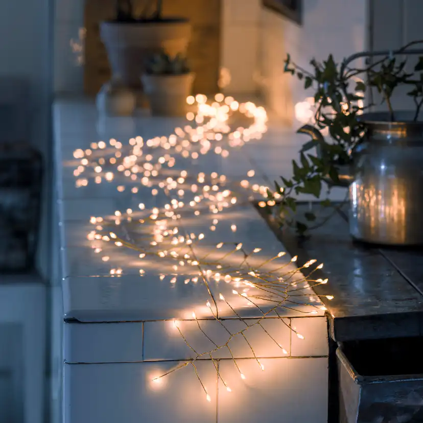 Ljusslinga Gnosjö Konstsmide Microcluster Amber LED 200L