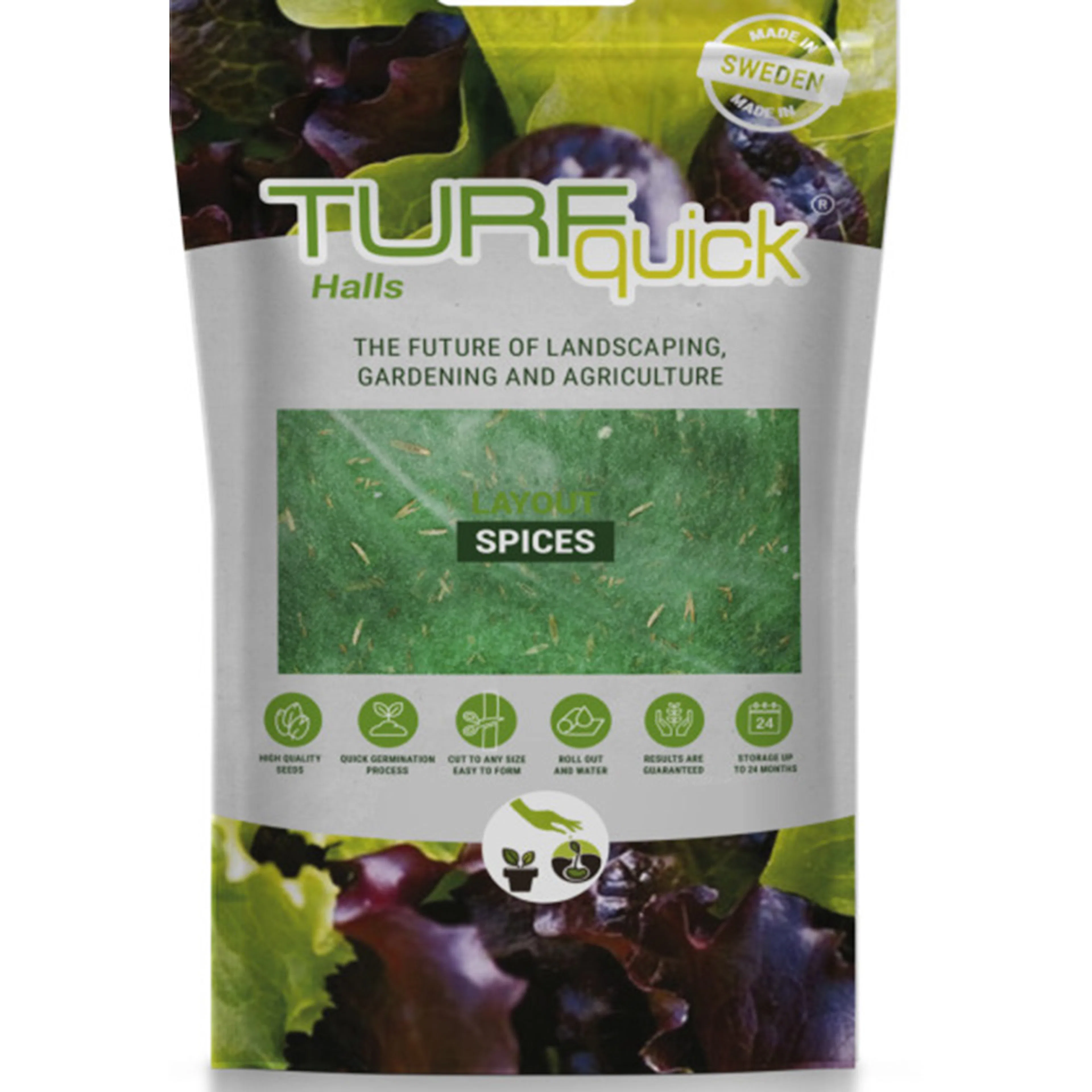 Odlingsmatta Turfquick Sallad Baby Leaf Mix