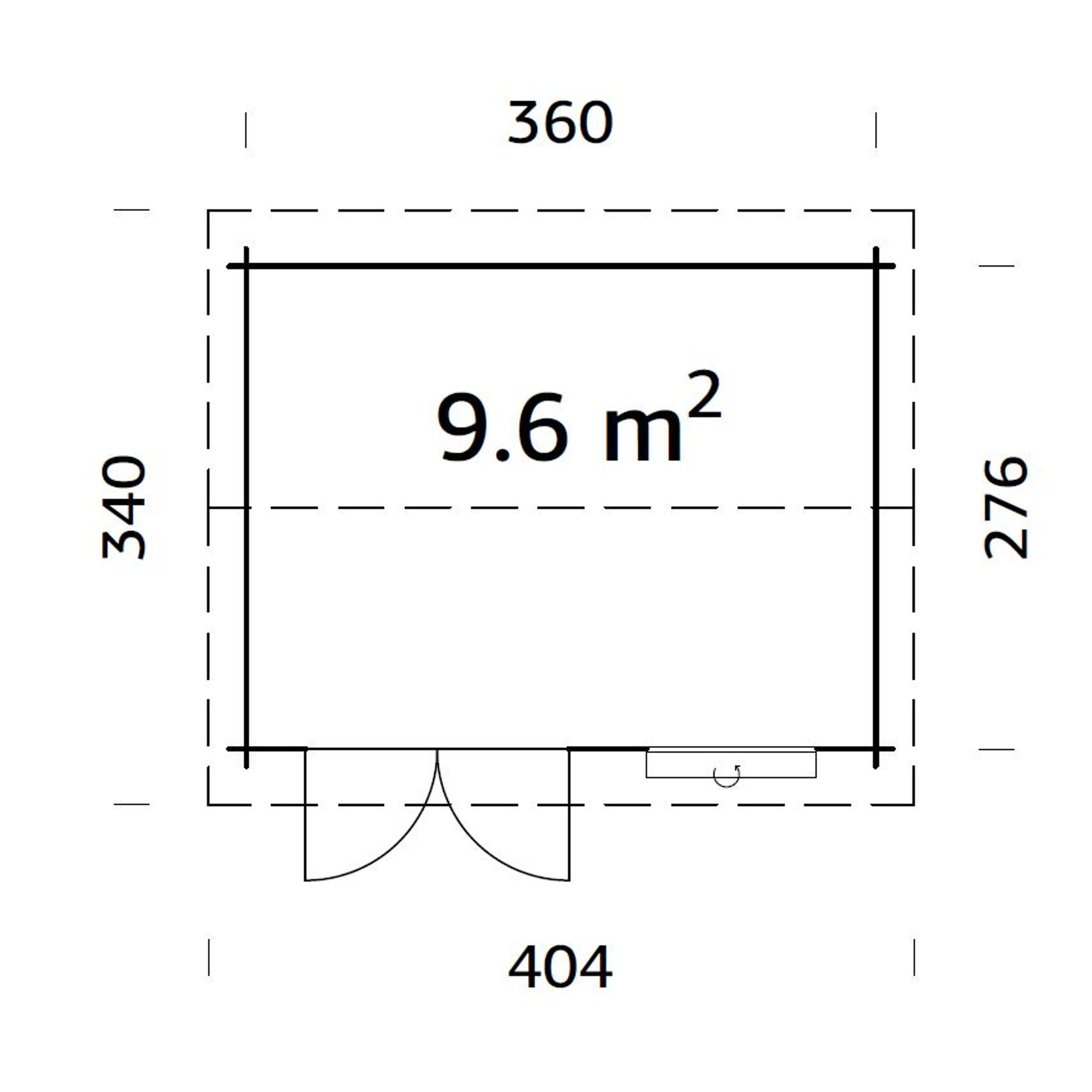 Stuga Palmako Iris 9,6 m2