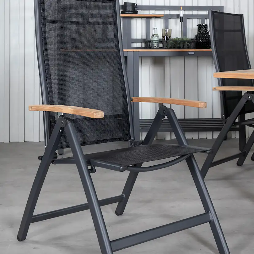 Matgrupp Venture Home Perla 152 med 6 Perla Positionsstolar