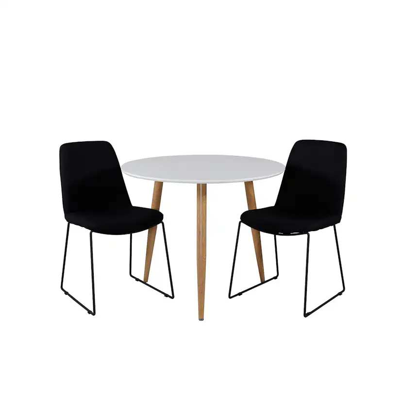 Matgrupp Venture Home Polar ø90cm med 2 Muce stolar