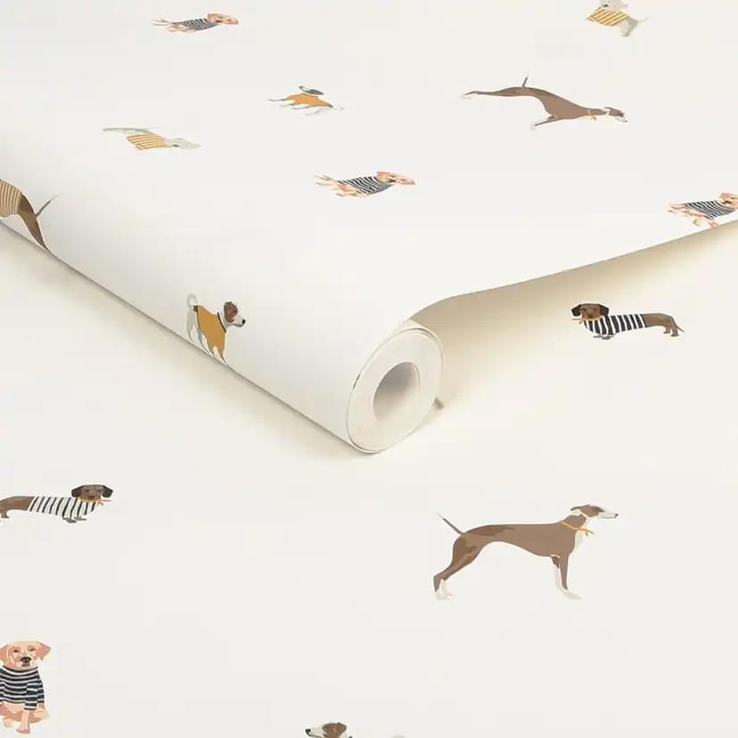 Tapet Joules Harbour Dogs Crème