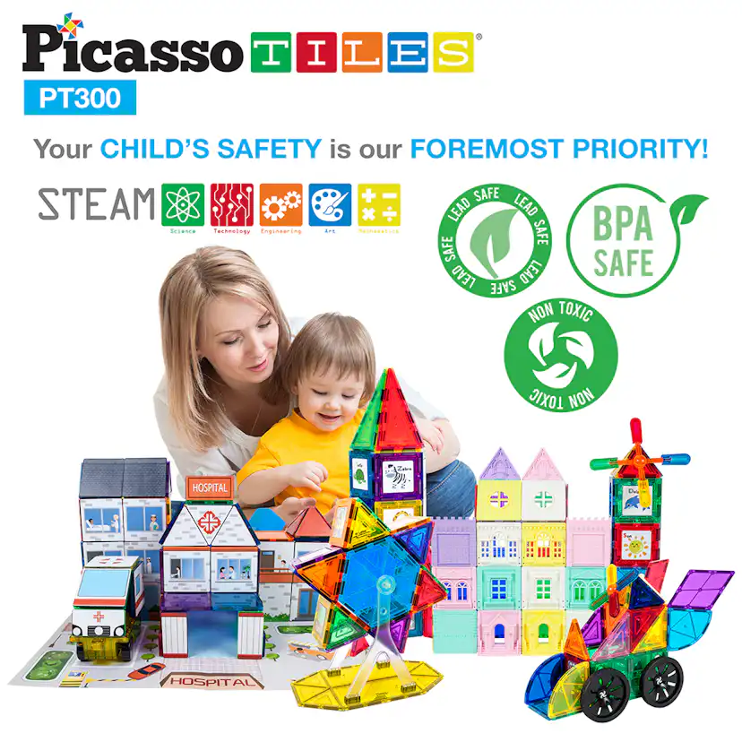 Magnetplattor Picasso Tiles 300 bitar