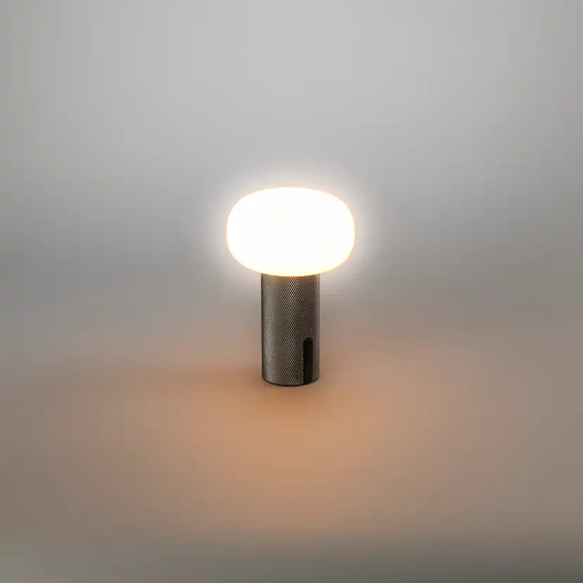 Portabel Lampa Gnosjö Konstsmide Antibes Mini Bordslampa USBxMatt Silver