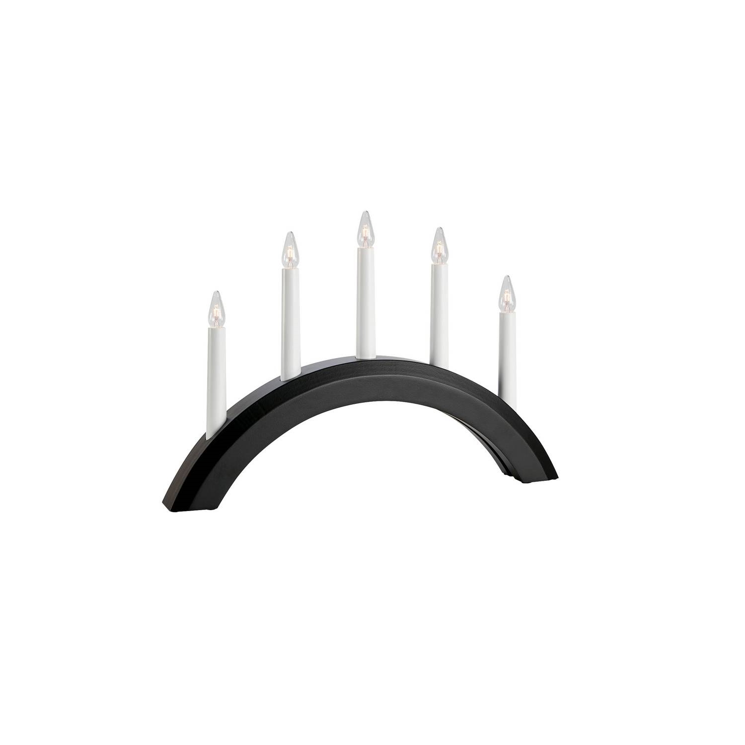 AVENTO Ljusstake 5L Svart Svart