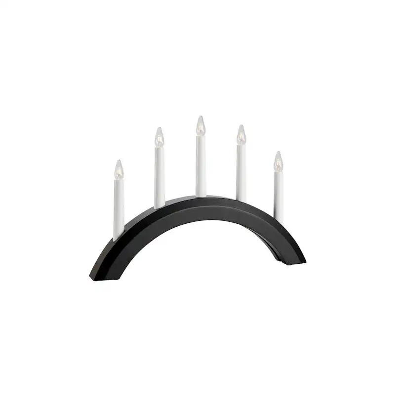 AVENTO Ljusstake 5L Svart Svart