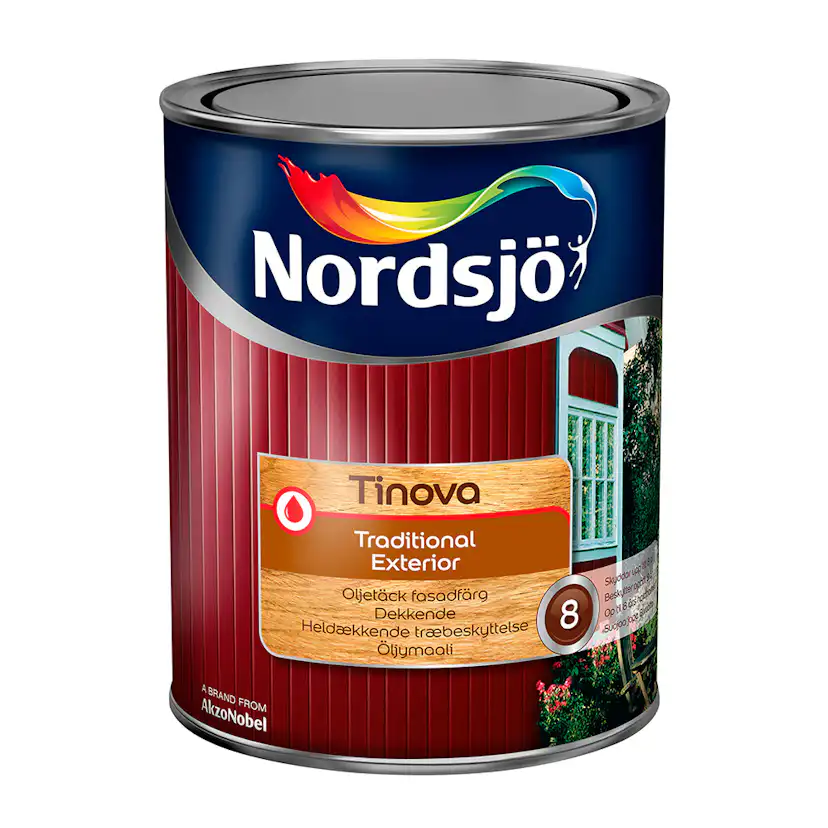 Träfärg Nordsjö Tinova Traditional Exterior 337 Black