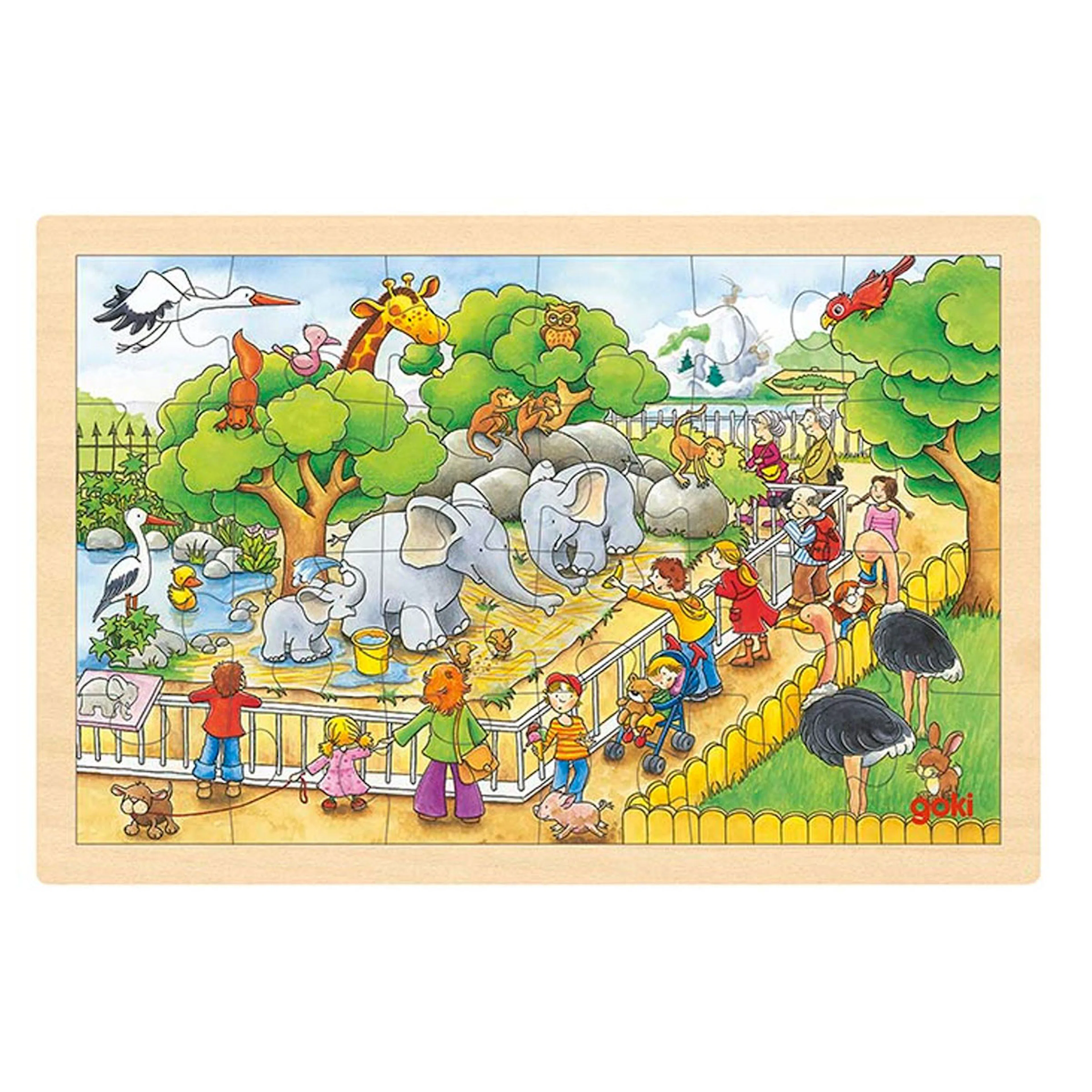 Pussel Goki Besök på Zoo 24 Bitar