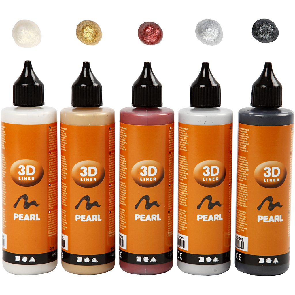 3D-liner Creativ Company Metallicfärger 5x100 ml/1 Förp