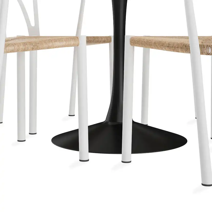 Matgrupp Basic Home Caitly Runt Matbord 100 cm med 4 Elysia Matstol