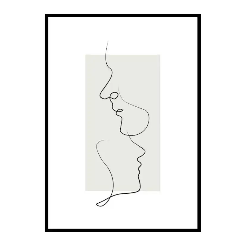 Poster Gallerix Shapes Line Art No3