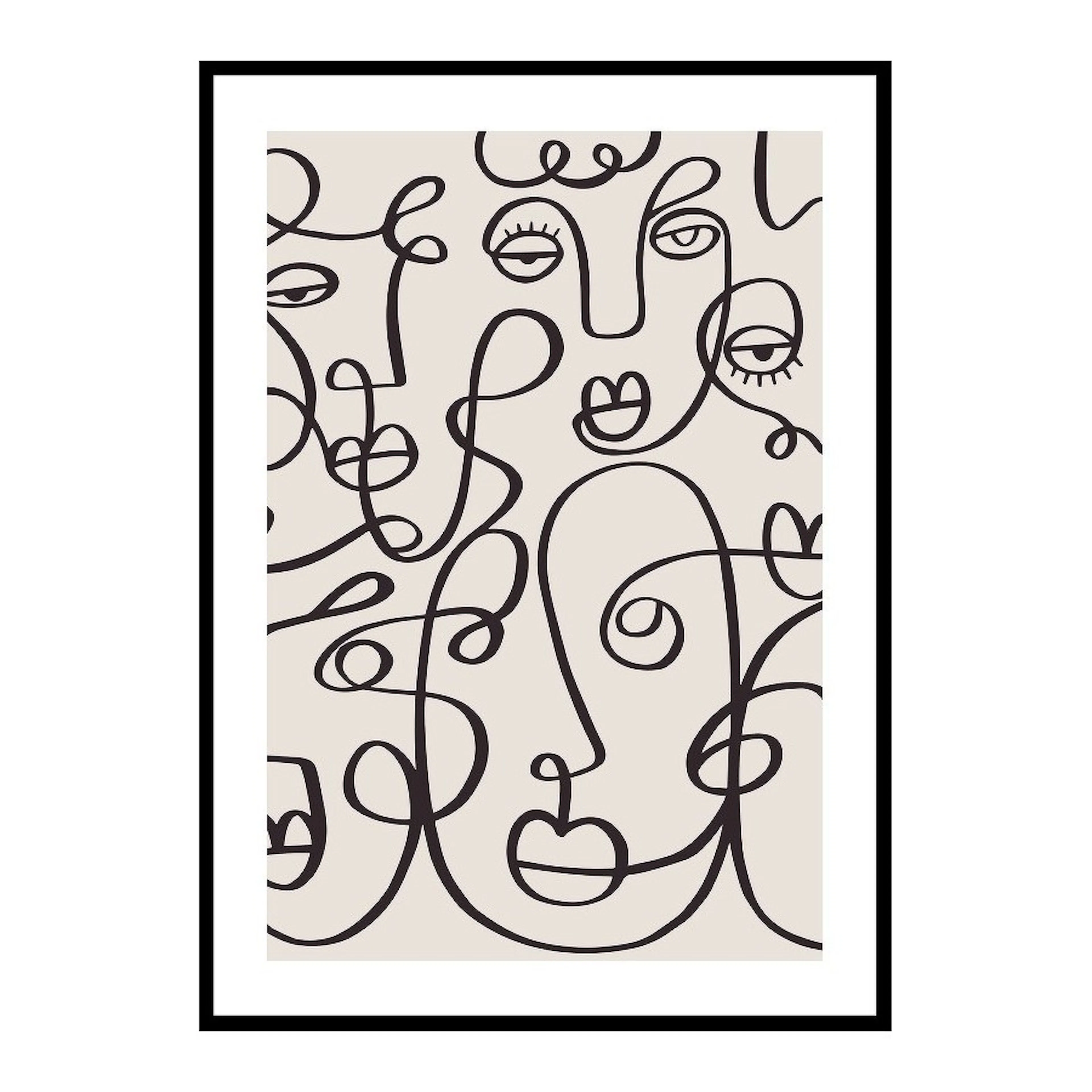 Poster Gallerix Line Art Faces