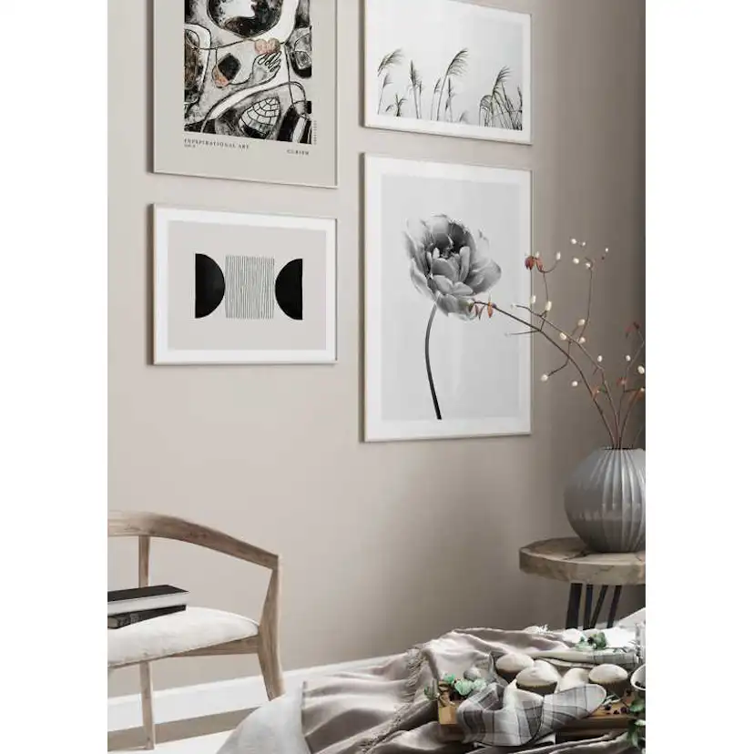 Poster Gallerix Tulip Flower B&W