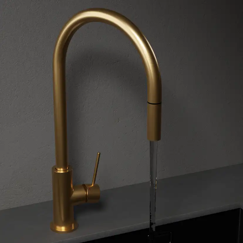Köksblandare Scandtap Steel Accent med Utdragbar Pip