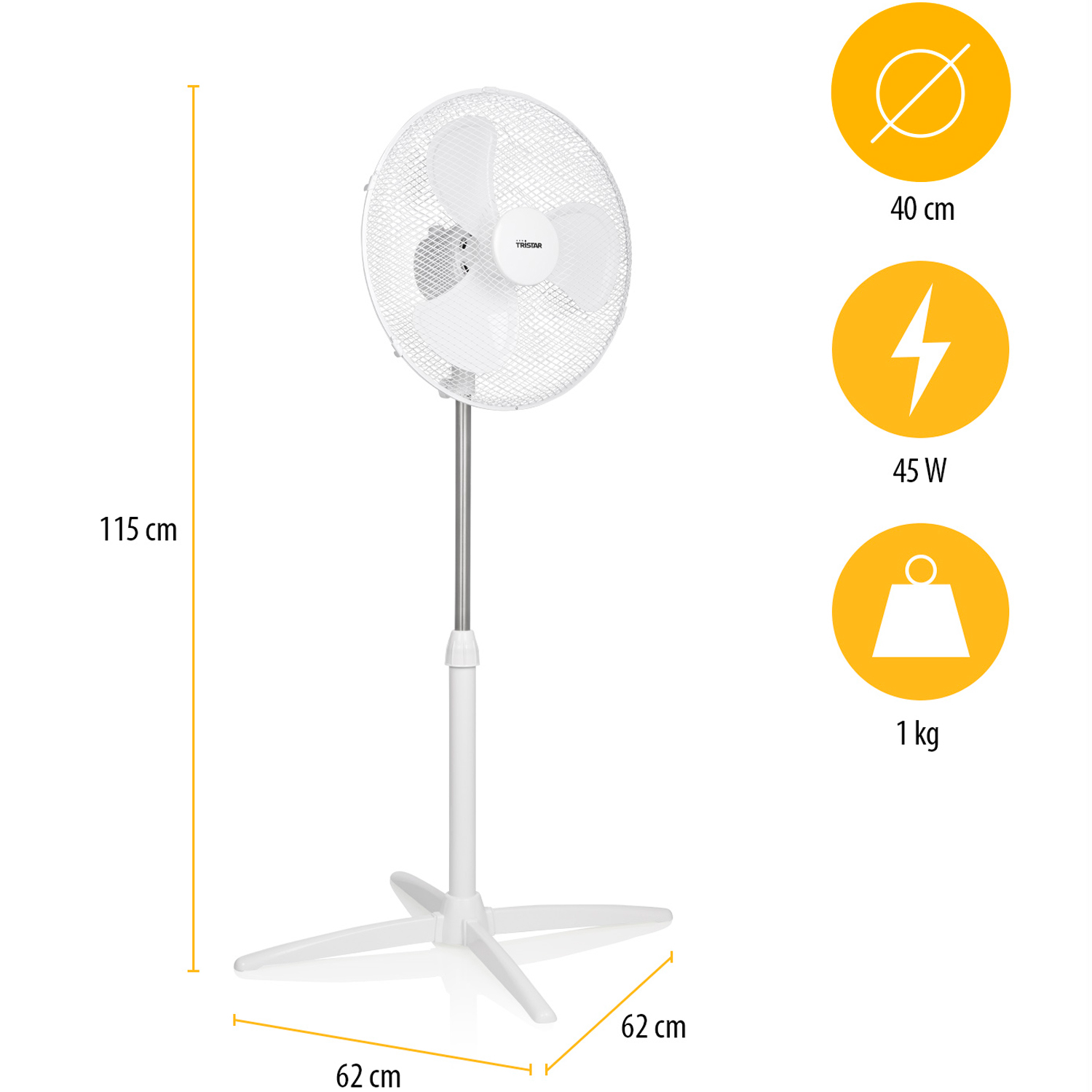 Golvfläkt Tristar 85-115cm Justerbar