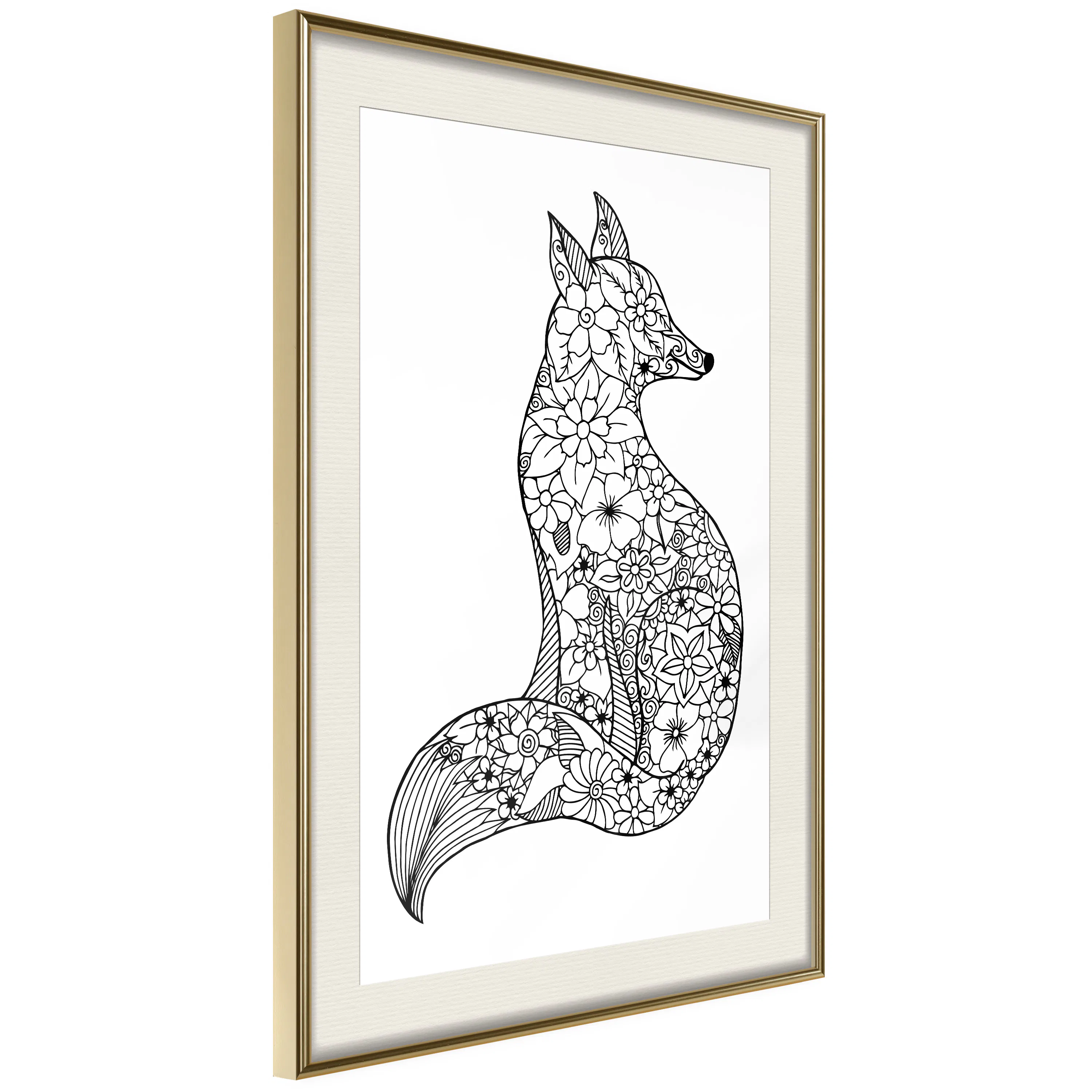 Poster Artgeist Affisch Flower Fox