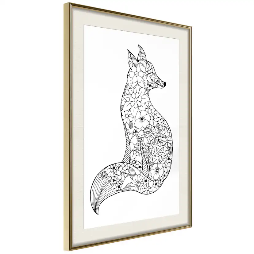 Poster Artgeist Affisch Flower Fox