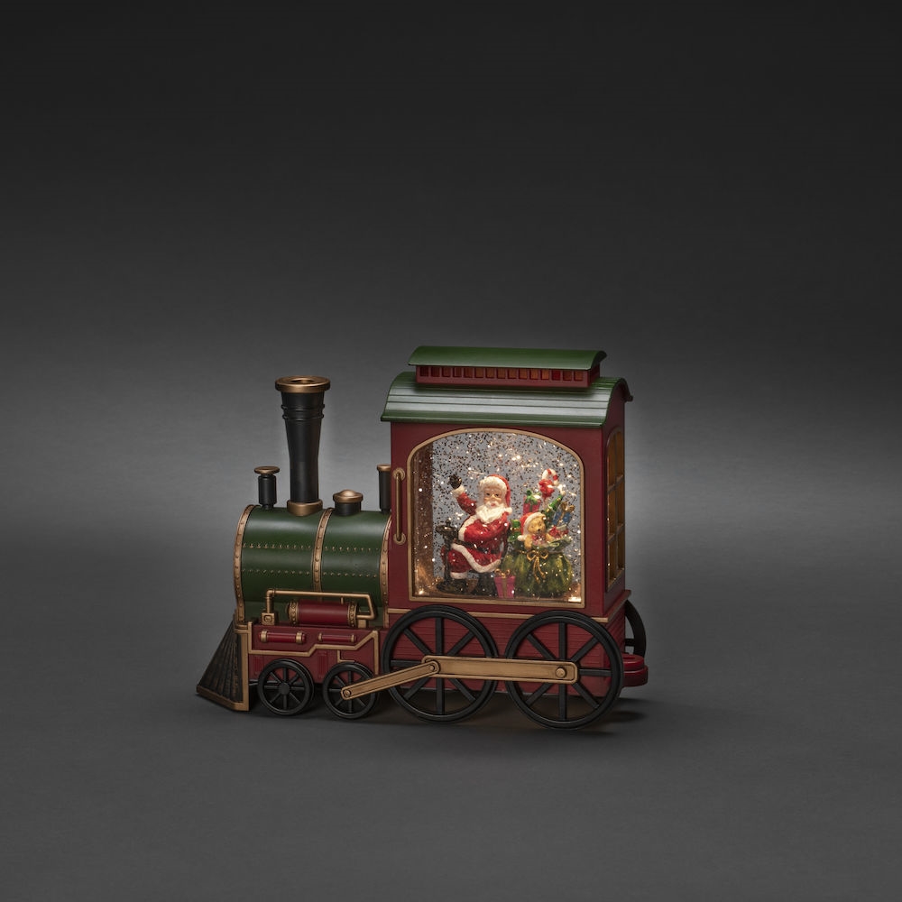 Bordsdekoration Gnosjö Konstsmide Vattenfyllt Tåg/Tomte LED