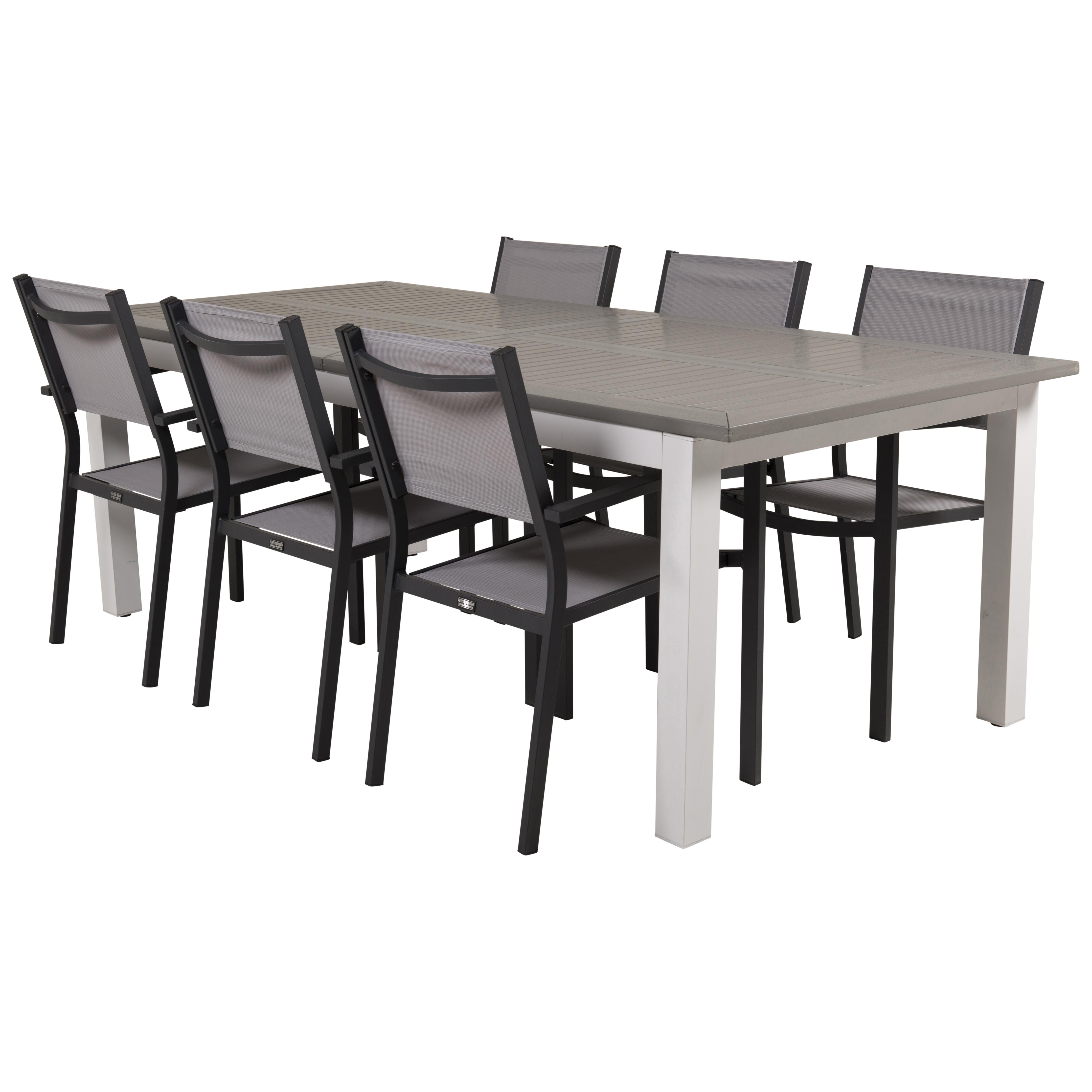 Matgrupp Venture Home Aleyna 224/324 med 6 Copacabana Karmstolar