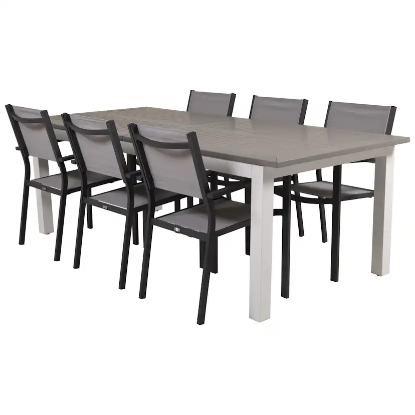 Matgrupp Venture Home Aleyna 224/324 med 6 Copacabana Karmstolar