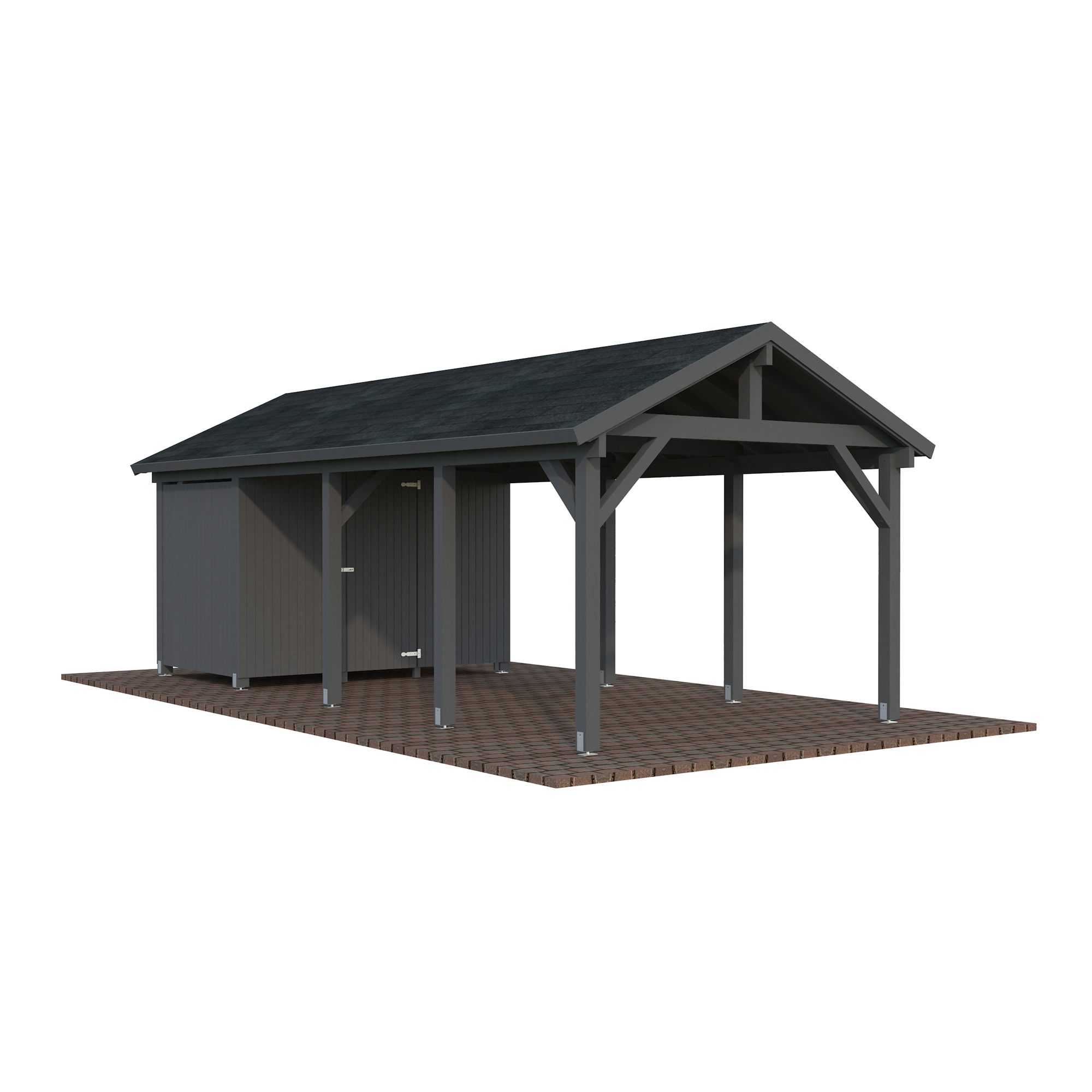 Carport Palmako Robert 23,1 m2 med Förråd