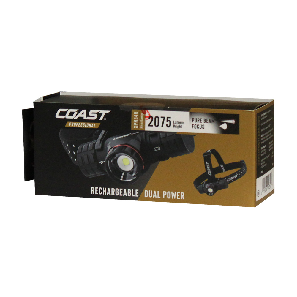 Pannlampa Coast XPH34R Uppladdningsbar 2075 Lumen