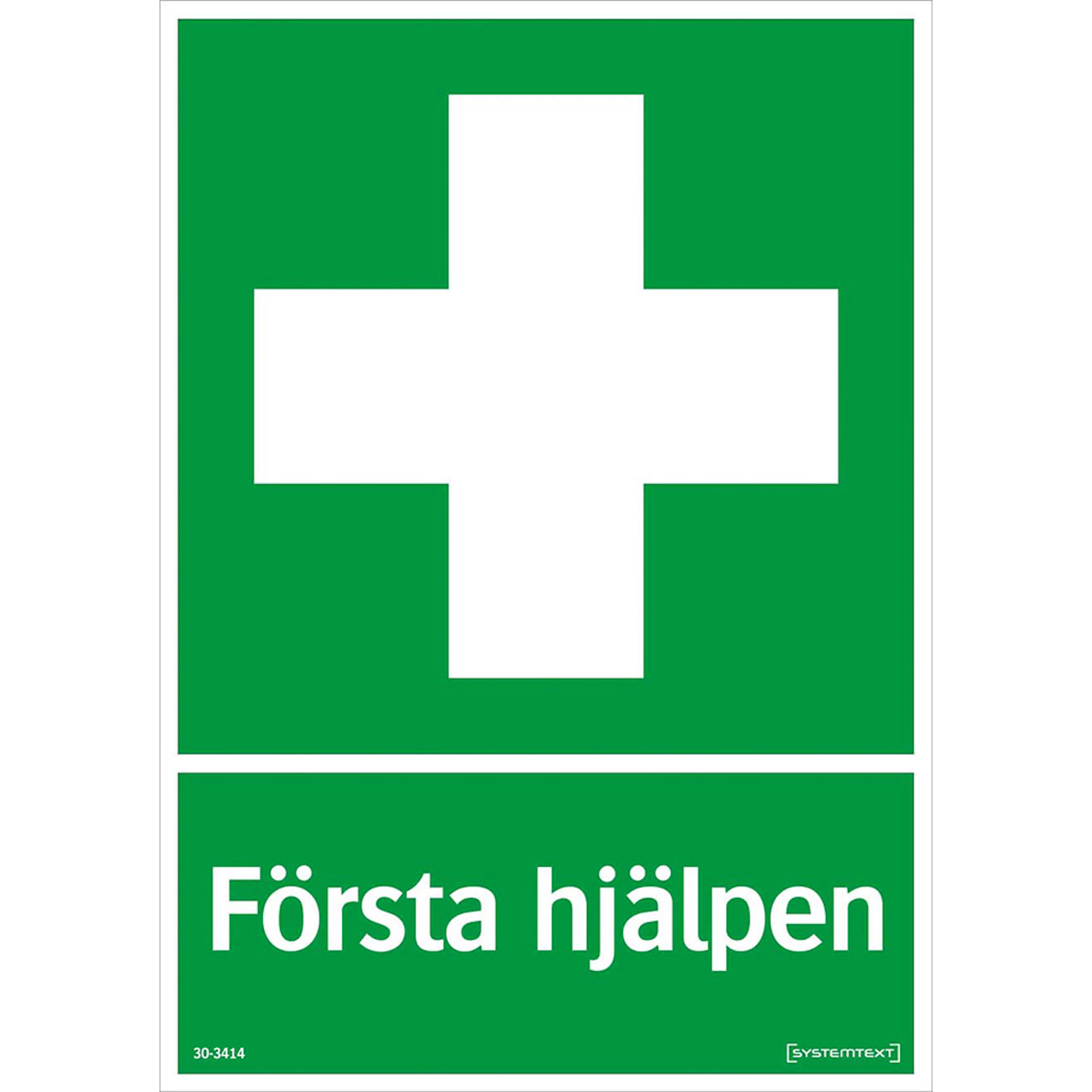 SKYLT FÖRSTA HJÄLPEN 210X297 PL 210x297 mm Plast