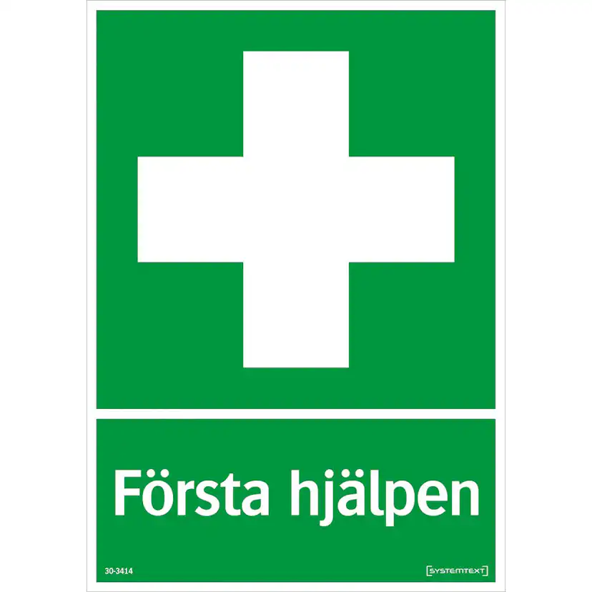 SKYLT FÖRSTA HJÄLPEN 210X297 PL 210x297 mm Plast